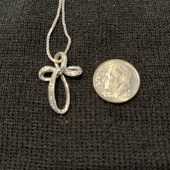 Sterling Silver Slide Cross Necklace - Picture 6 of 7